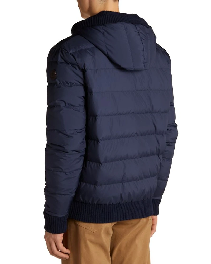 Wool & Cashmere Reversible Full Zip Down Hoodie