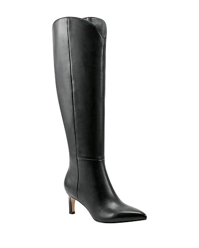 Women's Quinnie Pointed Toe Mid Heel Tall Boots