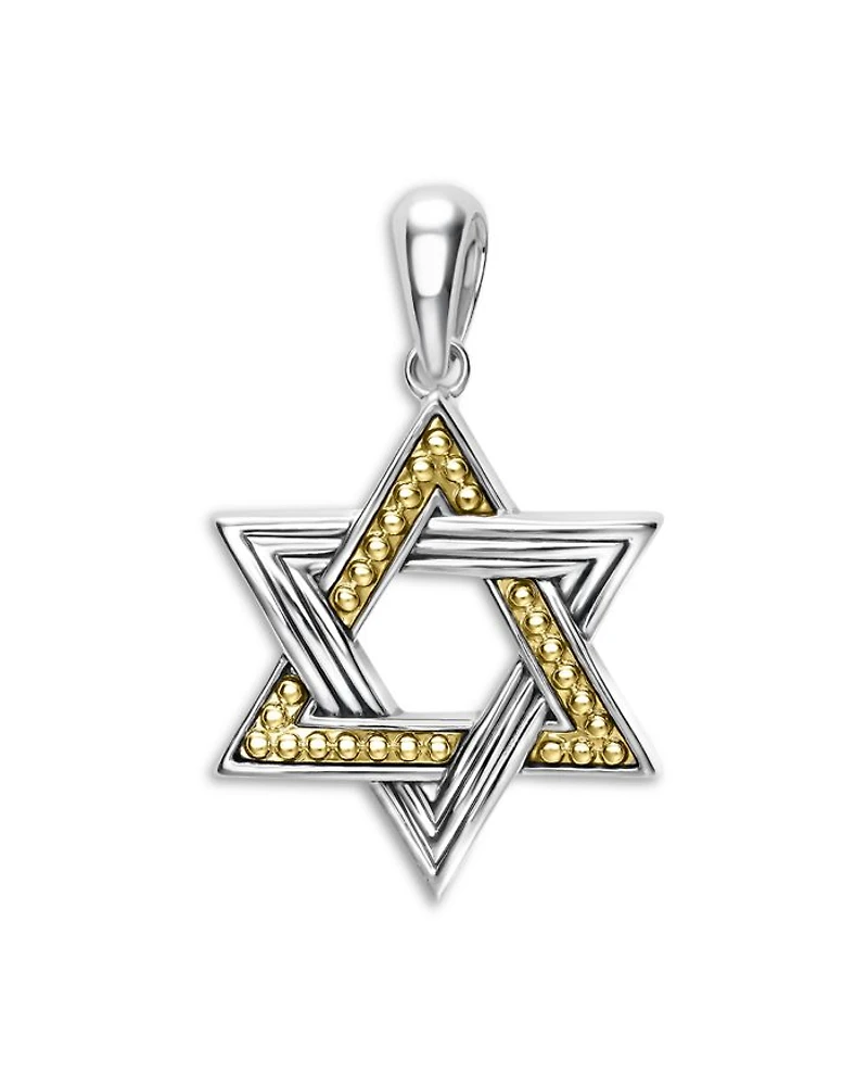 Men's 18K Yellow Gold & Sterling Silver Anthem Star of David Amulet Pendant