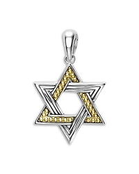 Men's 18K Yellow Gold & Sterling Silver Anthem Star of David Amulet Pendant