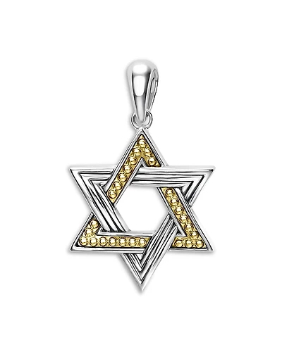Lagos Men's 18K Yellow Gold & Sterling Silver Anthem Star of David Amulet Pendant