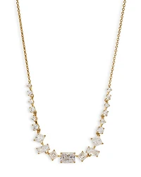 Rare Jewels Cubic Zirconia Statement Necklace in 18K Gold Plated, 16"-18"