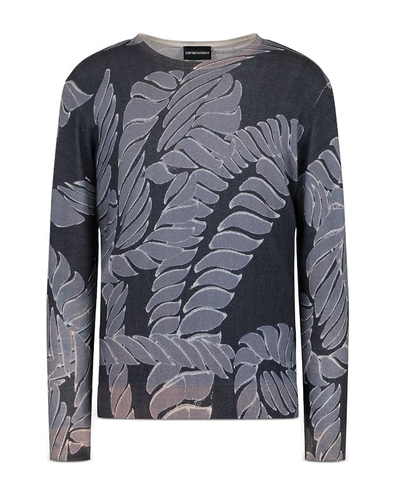 Wool Floral Digital Print Regular Fit Sweater