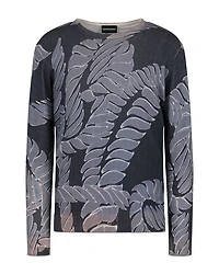Wool Floral Digital Print Regular Fit Sweater