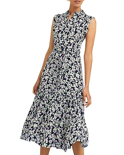 Hobbs London Esme Floral Print Sleeveless Midi Dress