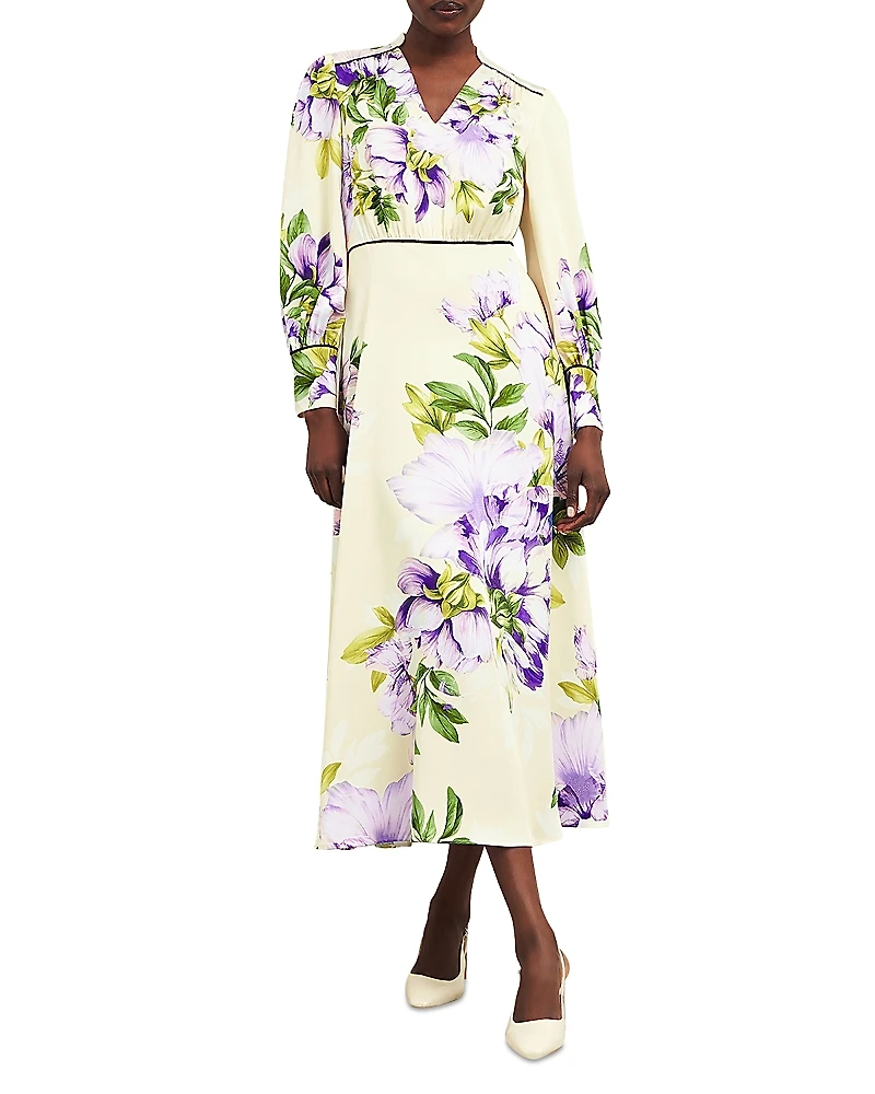 Hobbs London Hidcote Floral Print Midi Dress