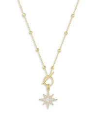 Cubic Zirconia Star Pendant Necklace, 16" - Exclusive
