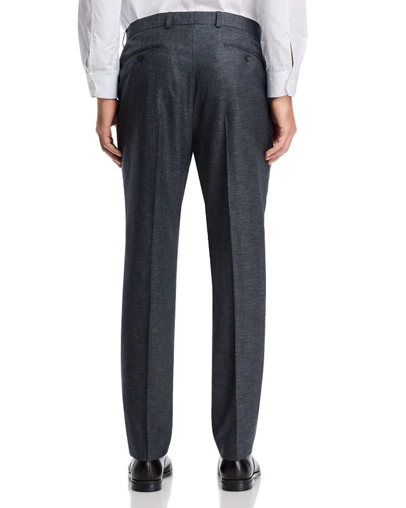 Melange Solid Slim Fit Suit Pants