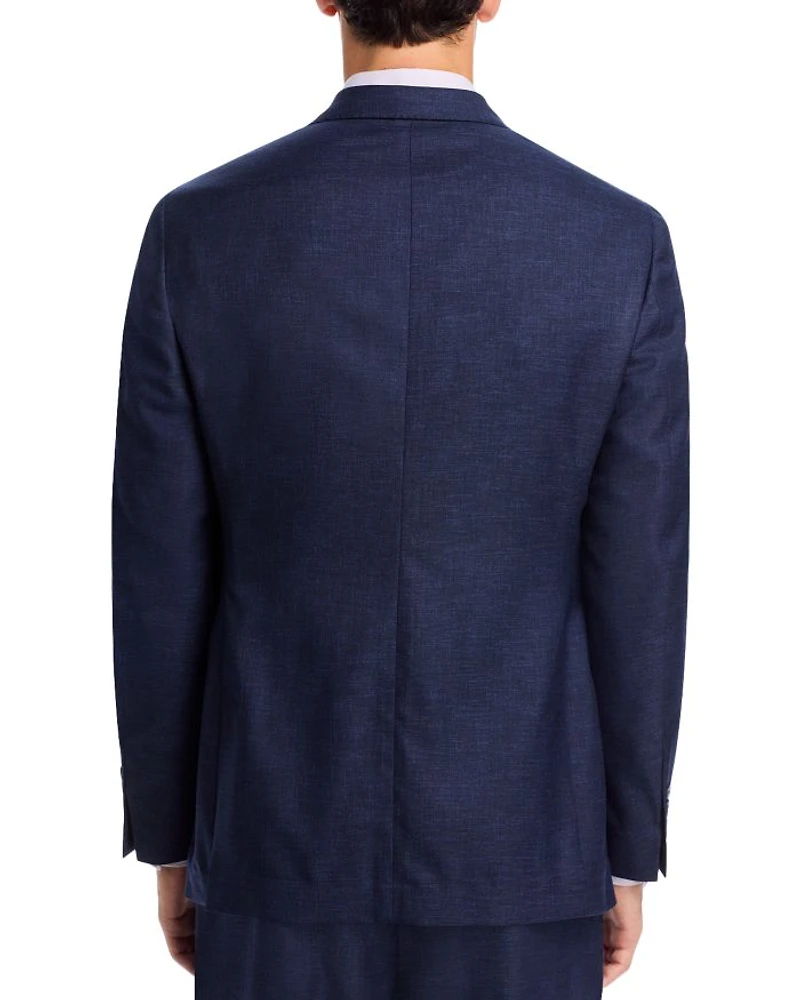 Melange Solid Unstructured Slim Fit Suit Jacket