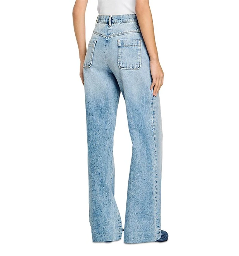 Oslone High Waisted Wide Leg Jeans Light Blue Jean