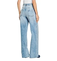 Oslone High Waisted Wide Leg Jeans Light Blue Jean