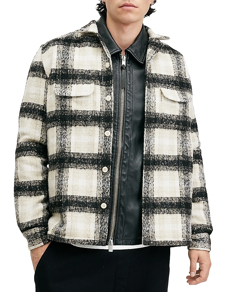 Allsaints Lapse Relaxed Fit Plaid Shirt Jacket