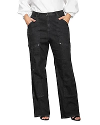 Plus Super High Workwear Jeans Rinse Black