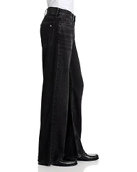Featherweight Logan High Rise Wide Leg Jeans Jet Black
