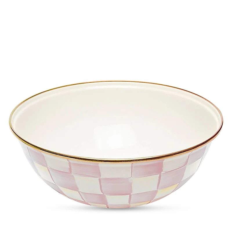 Mackenzie-Childs Rosy Check Medium Everyday Bowl