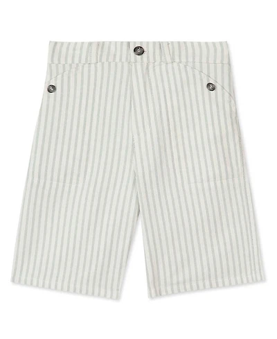 Tartine et Chocolat Boys' Sea Green Striped Shorts - Big Kid