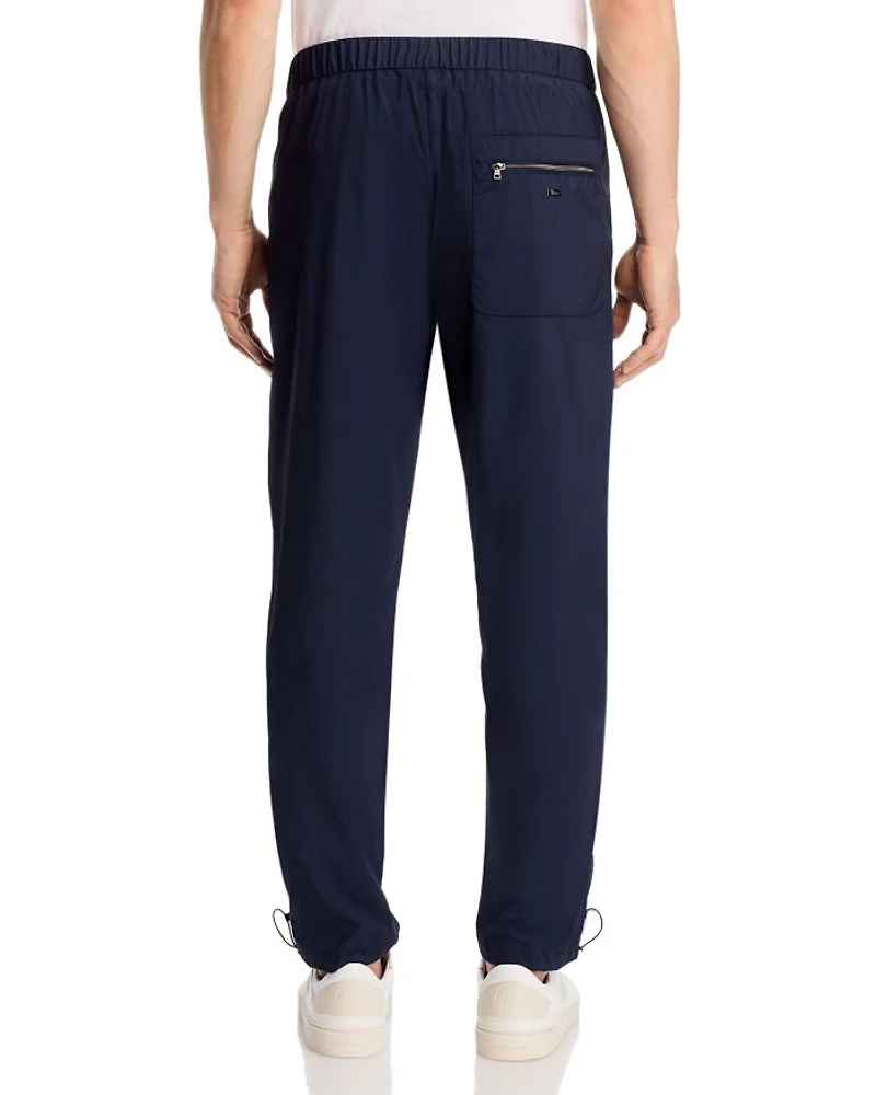 Nylon Stretch Slim Fit Pleated Pants