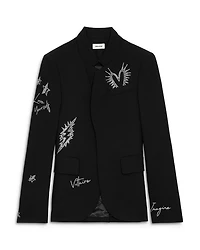 Very Strass Heart Blazer