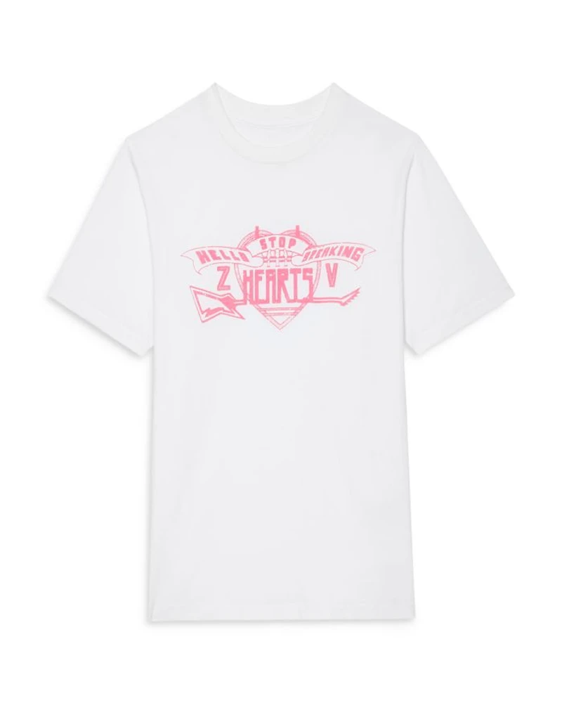 Hello Stop Breaking Hearts Oversized Tee