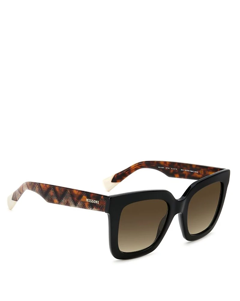 Fabric Eyewear Prescription Compatible Square Sunglasses, 52mm
