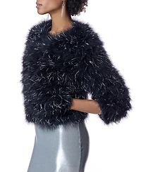 Feather Bolero with Metallic Thread Inserts