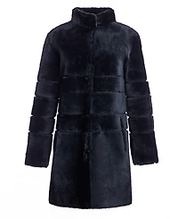 Reversible Seam-Out Shearling Shortcoat