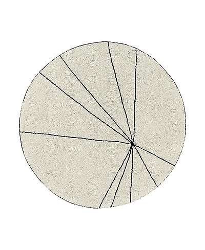 Lorena Canals Bereber Style Washable Alfombra Lavable Round Area Rug, 5'3 x 5'3