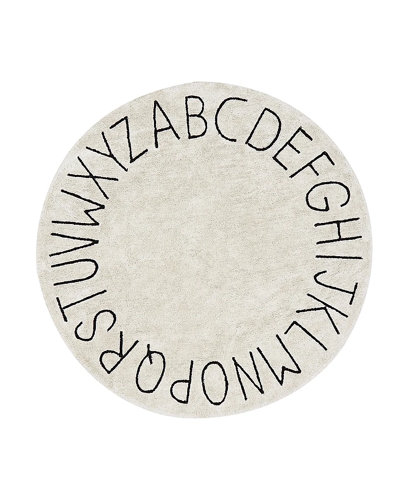 Lorena Canals Abc Washable round Round Area Rug, 6'7 x 6'7