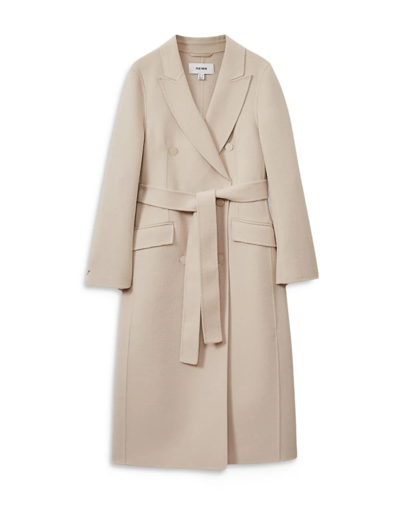 Maeve Wool Blend Double Breasted Blindseam Trench Coat