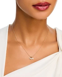 14K Yellow Gold Lab Grown Diamond Triple Bezel Collar Necklace, 16-18"