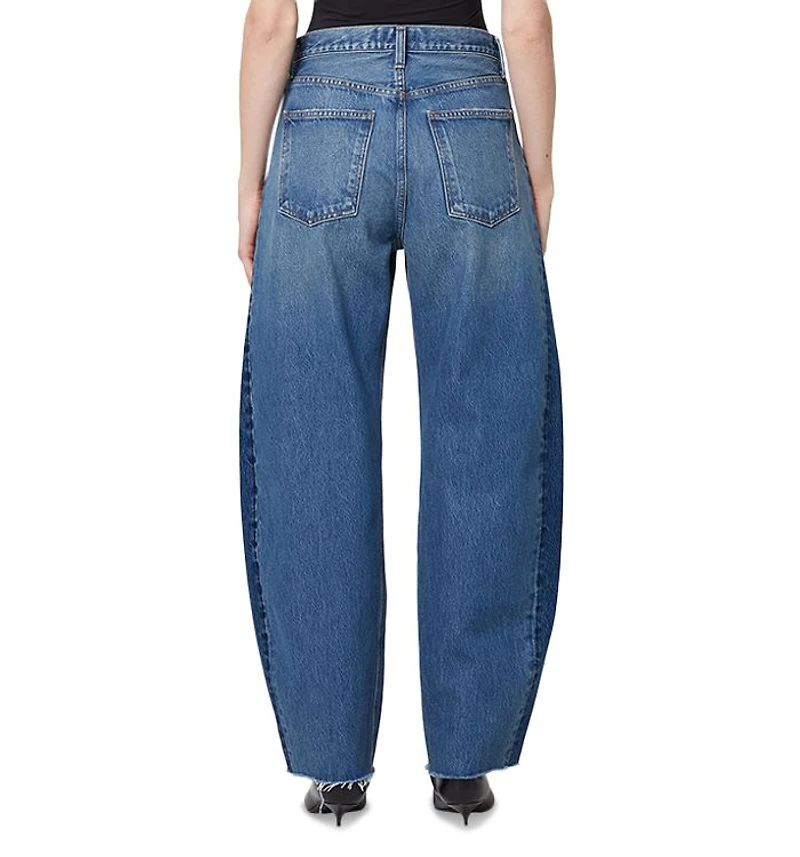 Luna High Rise Curved Taper Jeans Split