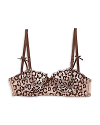 Leopard Embroidery Balconette Bra