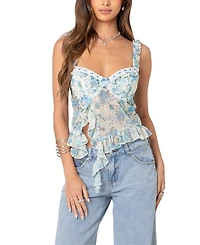 Edikted Cascade Ruffled Bra Top