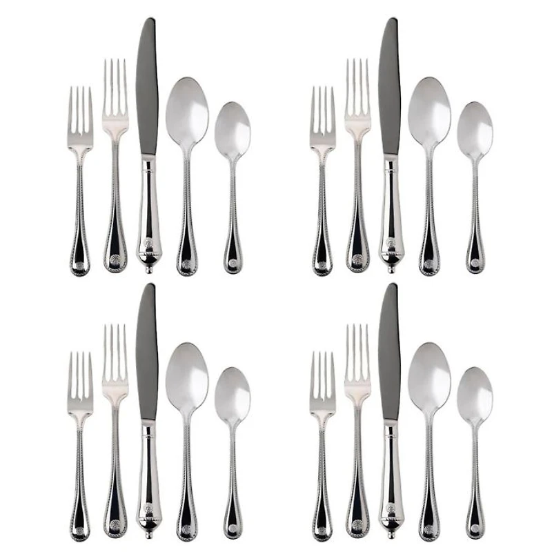 Berry and Thread 20 Piece Flatware Set, Polished