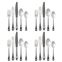 Berry and Thread 20 Piece Flatware Set, Polished