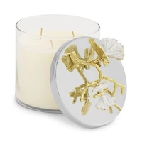 Butterfly Ginkgo Gold Candle, 13.5 oz.