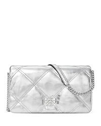 Kira Diamond Quilt Leather Chain Wallet