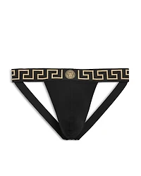 Versace Cotton Stretch Greca Border Jockstrap