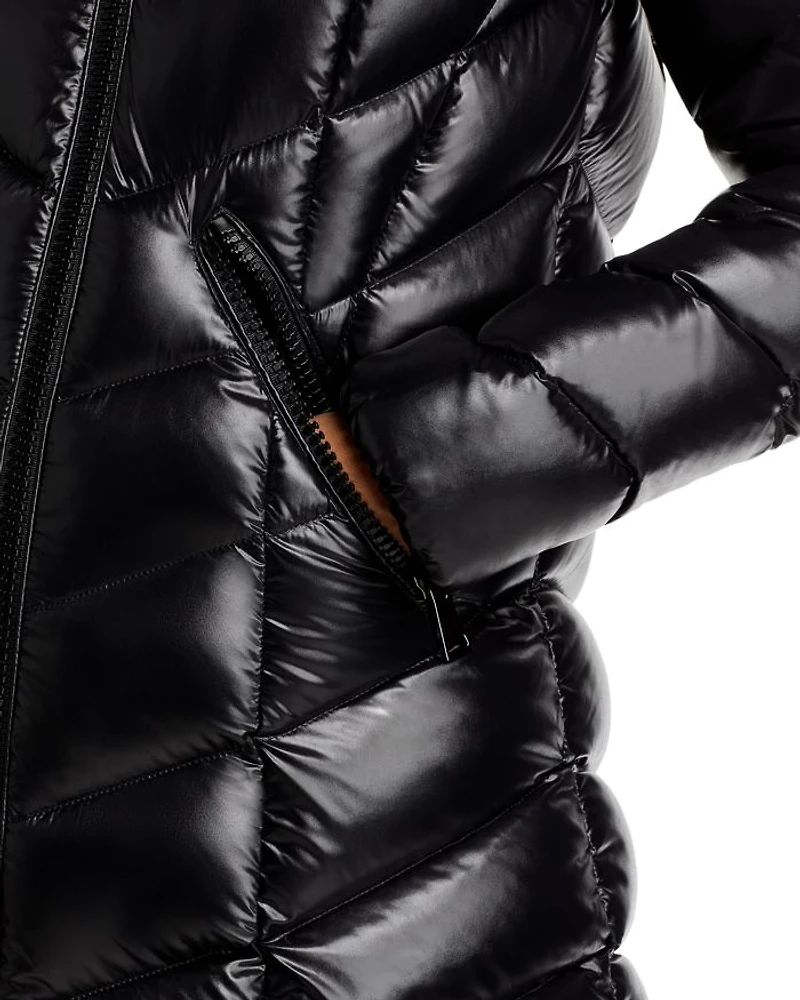 Fulmarus Faux Fur Trim Down Puffer Coat