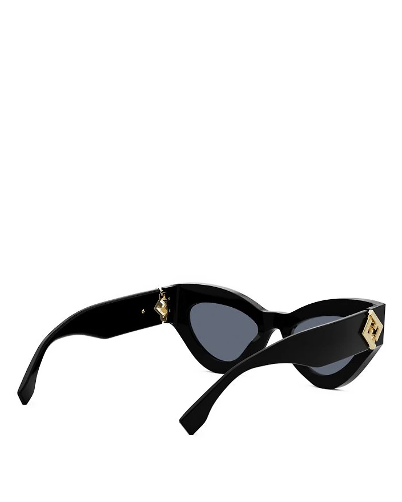 FF Diamond Cat Eye Sunglasses, 52mm