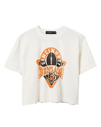 Junk Food Clothing Women's Nfl Cincinnati Bengals Mock Neck Crop Tee