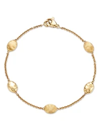 Marco Bicego 18K Yellow Gold Siviglia Polished & Textured Hammered Station Link Bracelet - Exclusive
