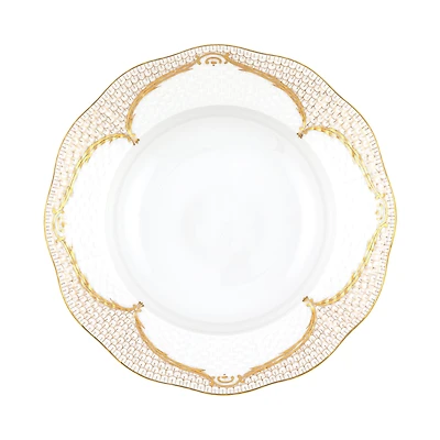 Herend Canton Gold Rim Soup Plate