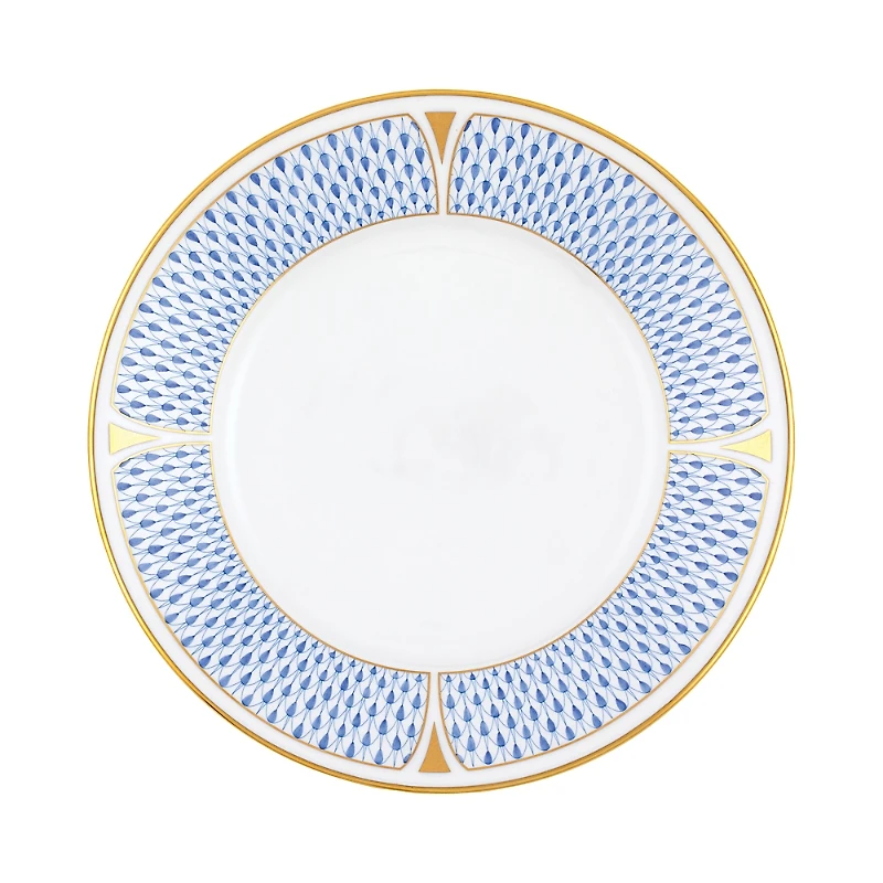 Herend Art Deco Blue Dessert Plate