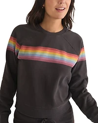 Anytime Rainbow Striped Sweatshirt