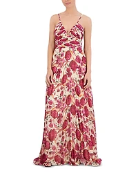 Bcbgmaxazria Pleated Floral Dress
