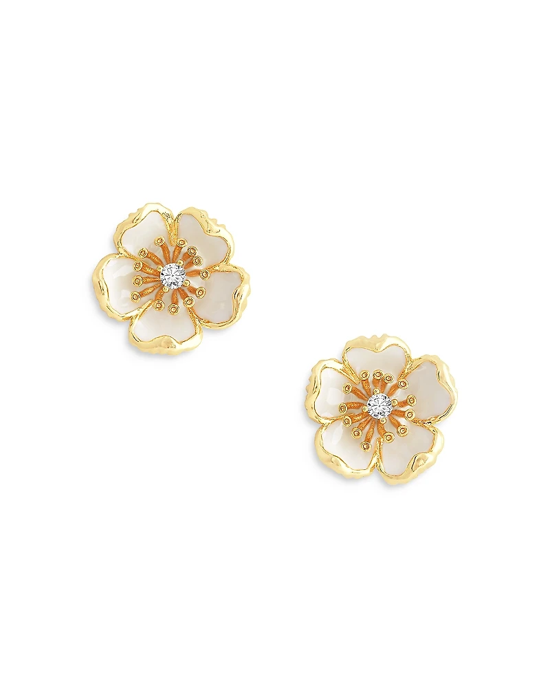 Anabel Aram Wildflower Enamel Stud Earrings