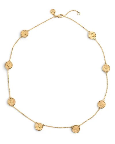 Butterfly Coin Necklace, 17.5"