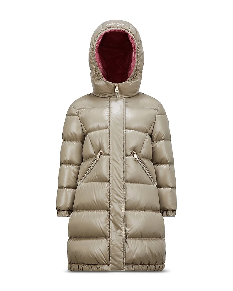 Moncler Girls' Bellevue Long Coat - Big Kid