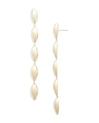 Jennifer Zeuner Dee Polished Pear Shoulder Sweeping Linear Drop Earrings